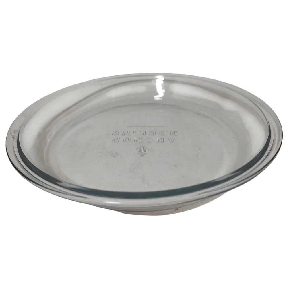 Anchor Hocking Glass Pie‎ Plate Dish Nine Inch .75 Quart Made In USA Vintage